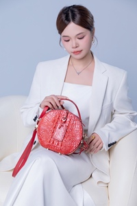 Sac à main en cuir de crocodile 100% cuir de crocodile, sac à bandoulière classique toutes saisons - Product Image 6