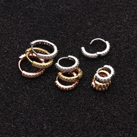 Petites boucles d'oreilles créoles en zircon cubique, boucles d'oreilles pour piercing du cartilage, boucles d'oreilles pour l'oreille, petites boucles d'oreilles créoles dorées