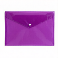 Porte-documents A4 en plastique PP coloré avec bouton-pression, pochette pour documents, classeur pour étudiants