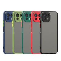 Cadre de couleur contrastante Transparent TPU + PC coque de téléphone pour Xiaomi Mi 11 Lite 5G 12 Ultra 12 Pro Poco F4 F3 C40