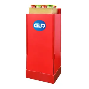 Elevator System Free Standing Pop-up Cardboard Box Vertical Display Vendor with Spring Loaded