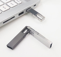 OEM Usb logam Flash Drive dengan Gantungan Kunci kapasitas tinggi gesper Flash Drive Usb 2.0 Usb Stick 8gb 16gb 32gb 64gb 128gb