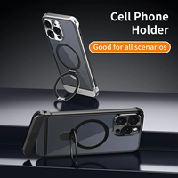 Pour iphone 16promax Aromathérapie Téléphone Cas 15promax En Alliage D'aluminium Cas 15 magnétique Titulaire Cas Sans Lunette