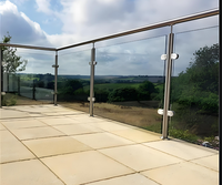 Système de balustrade en verre sans cadre moderne, profilés en aluminium et acier en U, quincaillerie de balustrade, clôture en verre de sécurité intérieure facile à installer pour appartement