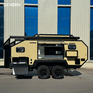 Rv Campervan Voyage Remorques Camper Pleine Hauteur 12ft Hors Route <span class=keywords><strong>Lit</strong></span> Superposé Double Essieu Toit Électrique Hors Route Xt Hybride Caravane - Product Image 2