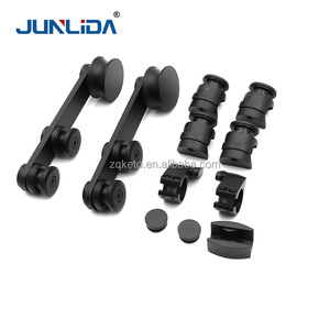 Kit de Herrajes de Alta Calidad para Puerta Corredera de Vidrio, Acero Inoxidable 304 Negro - Product Image 3