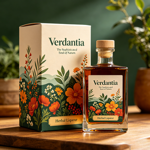 Caja de Cartón Personalizada OEM ODM con Tapa e Impresión UV para Licor Botánico Digestivo, Embalaje al por Mayor - Product Image 1