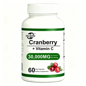 Cápsulas de Arándano (Vaccinium Macrocarpon) con Extracto Herbal Orgánico y Vitamina C, Fabricación OEM/ODM, Venta al Por Mayor, Personalizables - Product Image 1