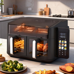 Freidora de Aire Digital Doble de <span class=keywords><strong>9L</strong></span> (4.5L + 4.5L) con Tapa Visible, 2400W de Alta Potencia para Cocinar en Familias Grandes - Venta al por Mayor, Novedad - Product Image 2