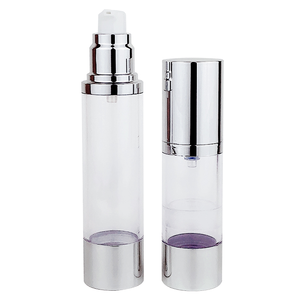<span class=keywords><strong>SeeMee</strong></span> Z41 Glänzend Silberne Airless-Pumpflasche für Hautpflege-Serum & Lotion in Größen von 15ml bis 120ml - Product Image 1