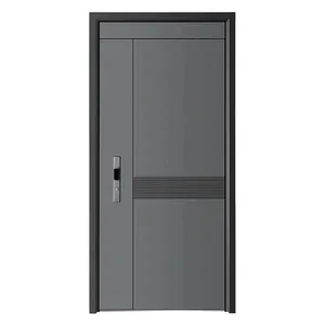 中国での家庭用玄関用の高品質スチール製ドア、軽くて贅沢でミニマリスト