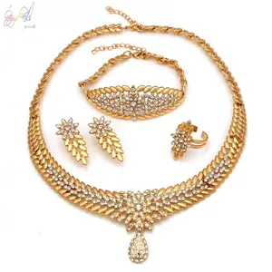 Dubai 18 Karat Gold Schmuck Mode Frauen Dubai Gold Schmuck Set/Hochzeits schmuck Designs