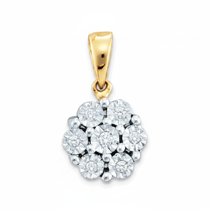 Colgante Unisex con Diamantes Reales de Corte Brillante en Oro Multitono, Solo para Bodas - Cadena No Incluida, Sheetal Diamonds Ltd. - Product Image 2