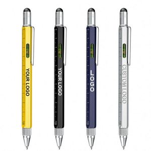 Bolígrafos Multifuncionales 6 en 1 con Logotipo Personalizado, Bolígrafo de Metal con Escala en Centímetros/Pulgadas, Función de Nivel de Agua, Promocional - Product Image 1