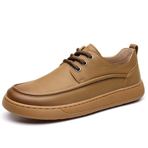 รองเท้าลำลองแบบผูกเชือกสำหรับผู้ชาย พื้นนุ่ม หนังแท้ ส้นแบน พื้นรองเท้า EVA พื้นยางนอก ผลิตที่เวินโจว เจ้อเจียง เหมาะสำหรับเดินเล่นสบายๆ - Product Image 5