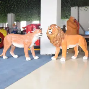 Пользовательские большие 2 фута 3 фута 4 фута смолы льва сафари животных статуи/гигантское стекловолокно льва слона чучело реквизит для дня рождения