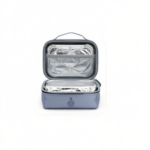 Bolsa térmica tipo bento de 26x22x17 cm con revestimiento interior de papel de aluminio para almacenamiento de alimentos - Product Image 2