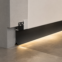 Profilé LED en aluminium pour éclairage de plinthe et de plinthes murales, avec alliage d'aluminium pour éclairage intérieur