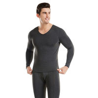 Vente en gros Hiver Hommes Polaire Doublé Sous-Vêtements Thermiques Chauffants Caleçon Long pour Hommes Ensemble Haut et Bas