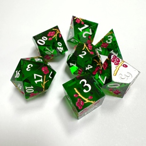 Custom Logo Sharp Edge Resin Polyhedral <b>Dice</b> <b>Set</b> 16-24mm DND Dragon Board Game <b>Dice</b> - Product Image 3