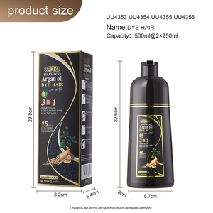 Shampoo colorant capillaire aux extraits naturels UUKKG, sans ammoniaque, couleur noire, pour <span class=keywords><strong>cheveux</strong></span> gris, doux pour le cuir chevelu - Product Image 6