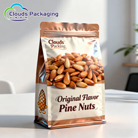 Op maat gemaakte snackverpakking pouch van PET composiet, achtzijdig geseald, heatseal, staande pouch, food grade, geschikt voor gelei en pijnboompitten
