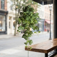 Décoration Murale Feuilles Artificielles en Gros pour Intérieur – Plantes Artificielles en Plastique à Suspendre, Fausses Lianes en Pot