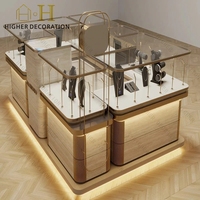 Kiosque de présentation de bijoux personnalisé, comptoir de présentation de bijoux en contreplaqué, vitrine en verre, présentoir à bijoux à vendre