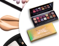 Échantillon gratuit, vente en gros de maquillage, fard à paupières, palette de fard à paupières 14 couleurs, marque privée avec MOQ faible, prix bas