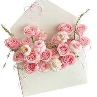 Boîte cadeau en papier avec impression personnalisée pour mariage, anniversaire romantique, Saint-Valentin, avec ruban, blanche, vente en gros pour fleuristes, directement de l'usine