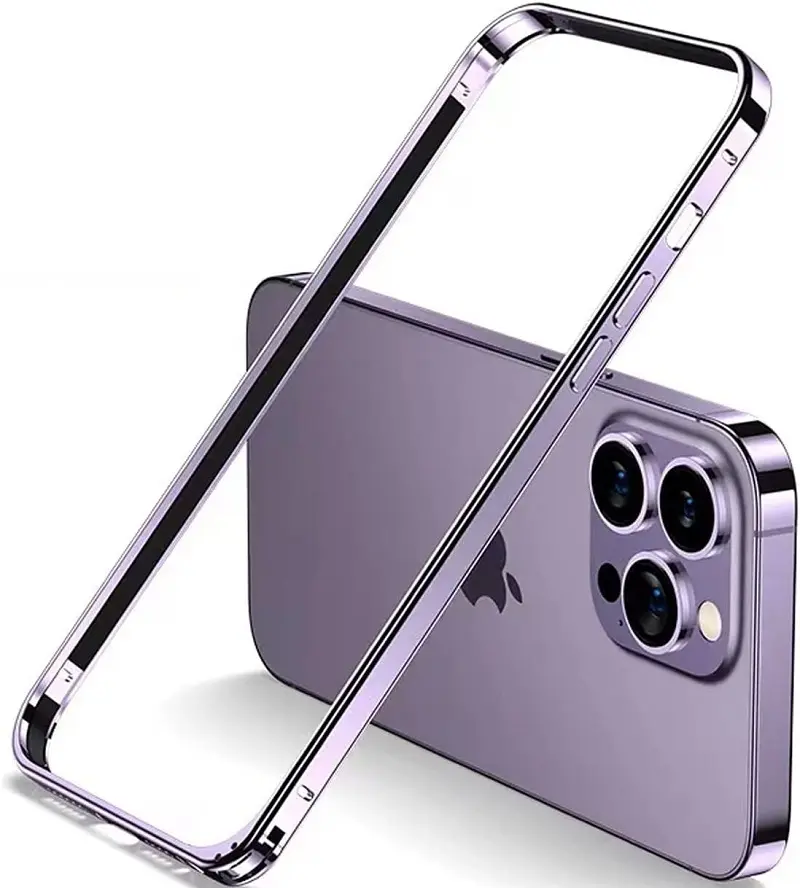 Aluminum Frame Metal Bumper Frame Slim Hard Case Cover for iPhone 14 Pro Max
