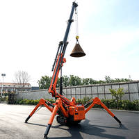 Grue araignée pliable Tonlita de 3 tonnes à 10 tonnes, grue araignée télescopique télécommandée pour levage en intérieur