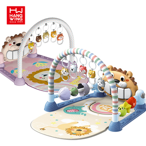 HW bambino attività di educazione precoce giocattoli sportivi a tema animale pedali Fitness pianoforte palestra tappetini da gioco con graziosi sonagli appesi - Product Image 1