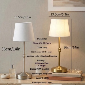 Modern Cordless <strong>Table</strong> Lamp with 5200mAh Rechargeable Battery Wireless Touch Control Stepless Dimming Simple Design for Decor - Product Image 2