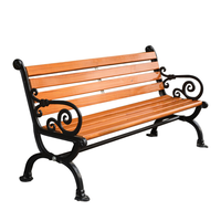 Banc en fonte rustique design moderne Siège de jardin en acier de luxe Banc d'entrée pour parc et centre commercial Mobilier de terrasse écoles supermarchés