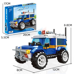 Woma Đồ chơi xe cảnh sát đồ chơi lắp ráp các khối xây dựng thiết lập xe Kit cho cậu bé Xe gạch mô hình trang trí nội thất (15066) - Product Image 6