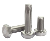 M6 M8 M12 Acier inoxydable SS304 SS316 SS316L Boulon à tête hexagonale à filetage partiel DIN933