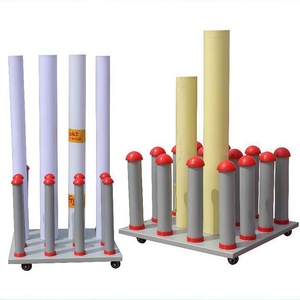 MOMOTECH 移动式金属乙烯基卷材架 乙烯基卷材存储架 金属乙烯基卷材架 - Product Image 1