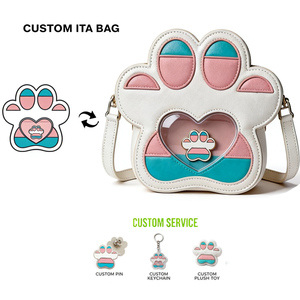 <b>Cute</b> Heart Window Ita Bag Anime Badge Collection Custom Ita Bag Design 2026 Women's Shoulder Bags Transparent - Product Image 1