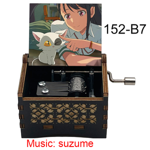 มือหมุนสีดำ suzume NO tojimari กล่องดนตรี makoto Shinkai มือหมุนวิเศษเด็กเพื่อนครอบครัวคนรักของขวัญ - Product Image 3