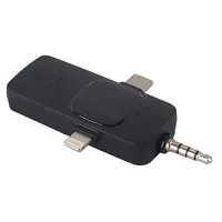 Microphone Sans Fil 3-en-1 Anti-Bruit pour Enregistrement Vidéo et Audio d'Interviews sur Android et Appareil Photo