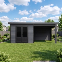 Abri de jardin modulaire en bois série D, abri de jardin en WPC, abri de jardin en acier sandwich, abri de jardin moderne, abri de jardin extérieur, salle de sport, atelier, entrepôt, facile à installer