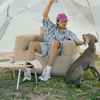 Mobilier d'extérieur en PVC gonflable pour le camping, chaise longue de plage, canapé, lits gonflables à air doux, ensemble canapé et chaises