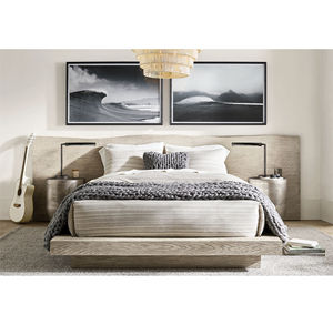 Modern Featured Minimalist Wooden Bedroom Furniture Cosy <b>Double</b> <b>Bed</b> Professional Factory Customizable Furniture - Product Image 3