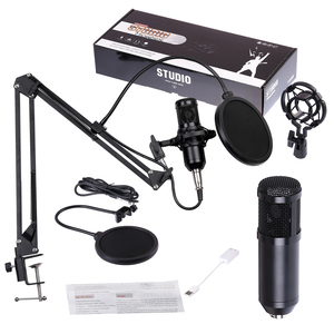 Kinscoter folscale Đen CE BM-800 mic độ nhạy cao & tinh tế và an toàn bao bì có dây đài phát thanh truyền hình phát thanh truyền hình thiết bị - Product Image 1