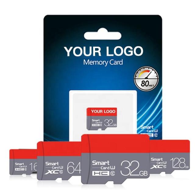 Hot Sale Custom 128GB-1TB Mini SD/TF Memory Card Class10 Speed CE/RoHS/FCC Certified Durable Plastic for Camera & Mobile Phones