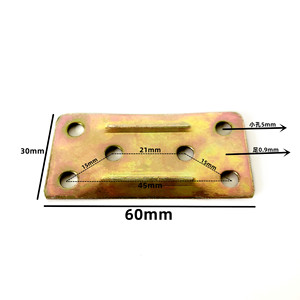 Soporte Metálico para Muebles, Tipo Placa, 60x30mm, Color Plateado - Product Image 1