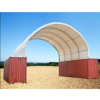 Contenedor de Almacenamiento Personalizable con Estructura de Acero Moderna, Tipo Domo de 40 pies, Impermeable de PVC, con Protección Solar