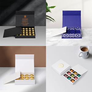 Biểu Tượng Tùy Chỉnh Sang Trọng In Cấp Thực Phẩm Sô Cô La Hộp Quà Tặng Handmade Tùy Chỉnh Các Tông Vàng Hộp Từ Tính Với Chèn - Product Image 5