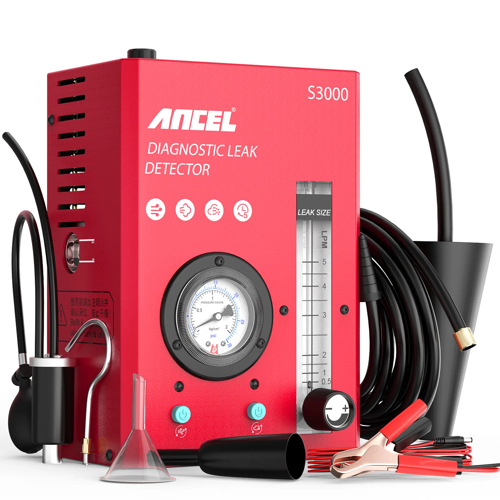 גלאי דליפת עשן ANCEL S3000 מקצועי בודק דליפות צינור מערכת EVAP כלים אחרים לרכב רכב גלאי דליפת עשן